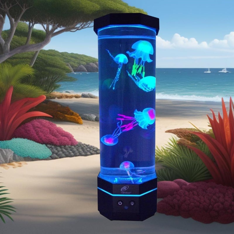 Lightahead LED Sensory Jellyfish Aquarium Lamp with Bluetooth Speaker and Color Changing Light Effects. Majestic and Standing Tall at 16 Inches! Large (16 Inches Tall) - Image 5